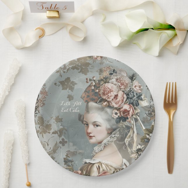 Plato de papel de María Antonieta (Boda)