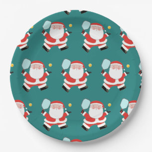 Plato de papel de Navidad para pickleball