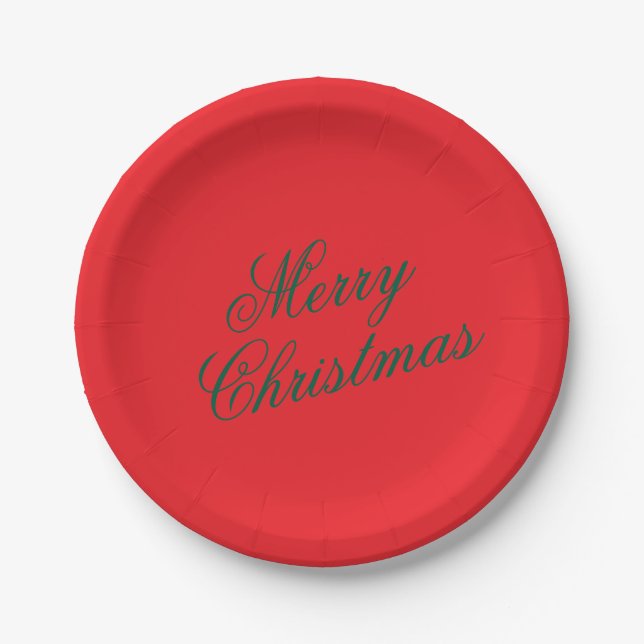Plato de Papel de Navidad – Vajilla Festiva de Vac (Anverso)