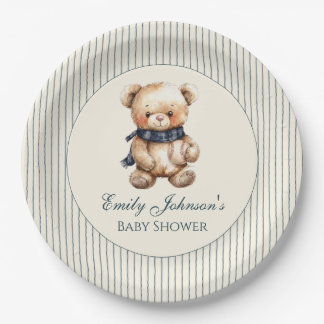 Plato de papel de osito de peluche lindo