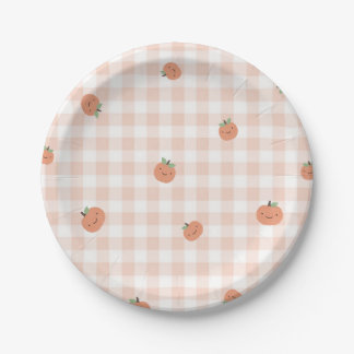 Plato de papel de otoño naranja - Vajilla de otoño