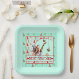 Plato de papel de Padel – Padel Navidad Retro