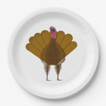 Plato de papel de pavo