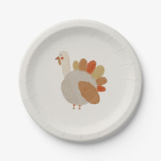 Plato de papel de pavo - Decoración de mesa de Acc