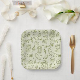 Plato de Papel de Pepino en Escabeche