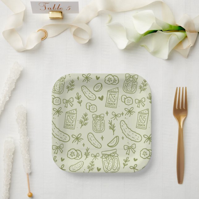Plato de Papel de Pepino en Escabeche (Boda)