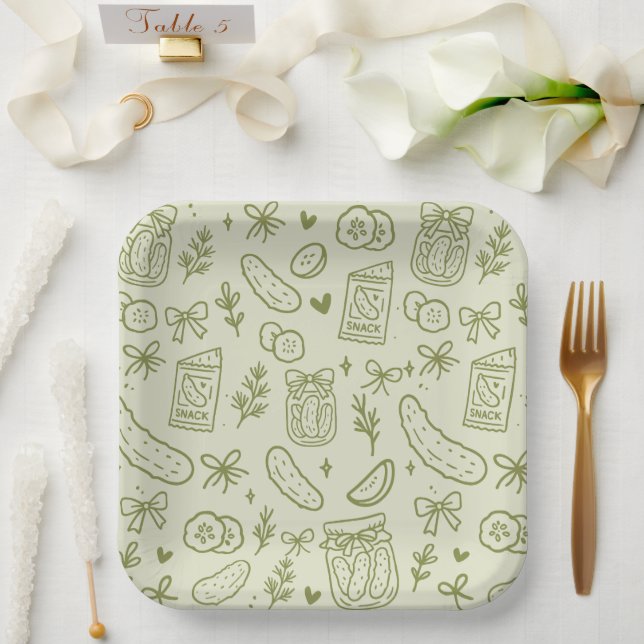 Plato de Papel de Pepino en Vinagre (Boda)