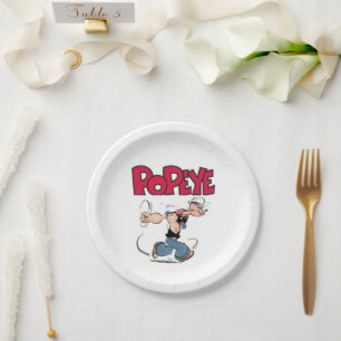 Plato de papel de Popeye