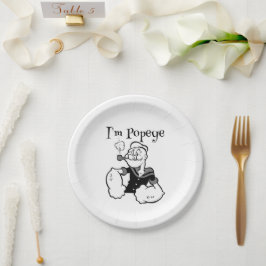 Plato de papel de Popeye