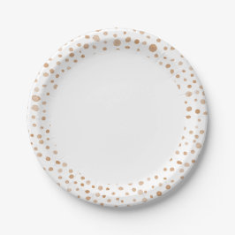 Plato de papel de puntos de acuarela confeti de óx