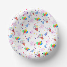 Plato de papel de sombrero de fiesta