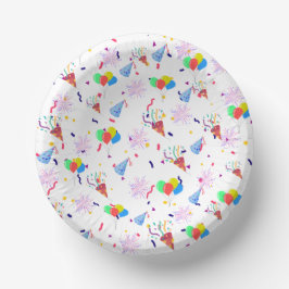 Plato de papel de sombrero de fiesta