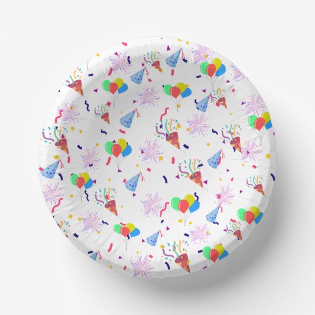 Plato de papel de sombrero de fiesta (Anverso)