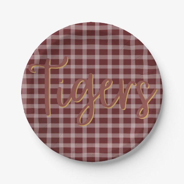 Plato de papel de Tigre elegante (Anverso)