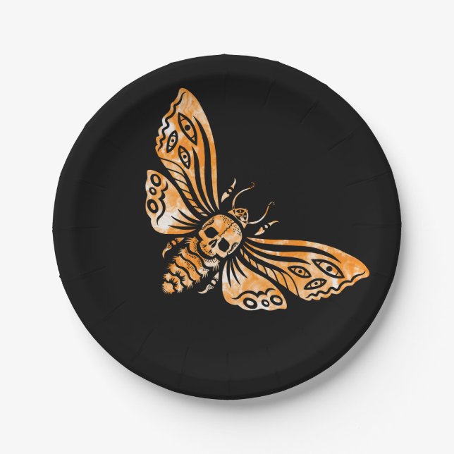 Plato De Papel Death's Head Moth  (Anverso)