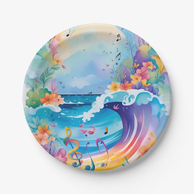 Plato De Papel Debajo de la placa de papel marino (Anverso)