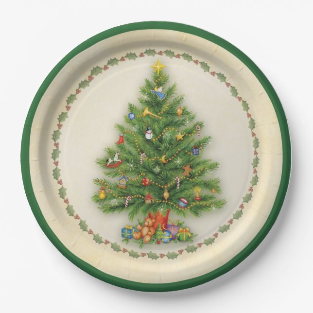 Plato De Papel Debajo del árbol (Anverso)