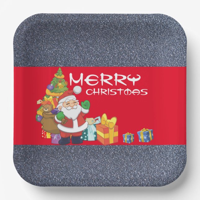 Plato De Papel Debajo del árbol de Navidad (Anverso)