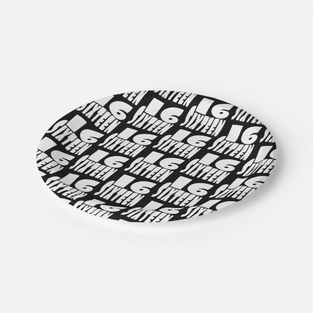 Plato De Papel Decimosexto Cumpleaños 16 (Angular)