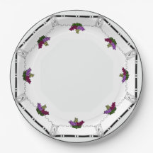 Deco de arte blanco - negro, plata, violeta borde 