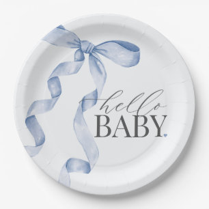 Plato De Papel Decoración Baby Shower de Chica de barrido de coqu