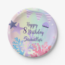 Decoración de fiesta de cumpleaños rosa y morado b