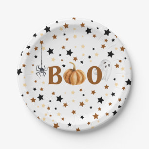 Plato De Papel Decoración de Halloween Boo Table