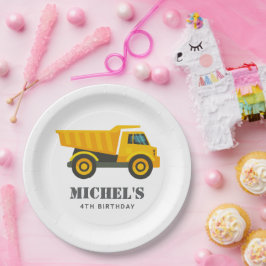Plato De Papel Decoración de la fiesta de cumpleaños del camión d