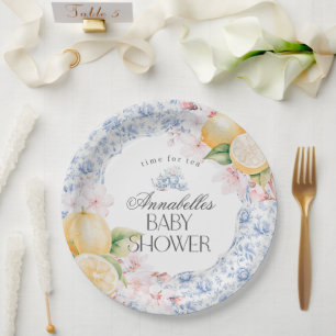 Plato De Papel Decoración de la mesa de Baby Shower de Chinoiseri