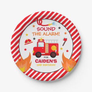 Plato De Papel Decoraciones de la fiesta de cumpleaños del camión