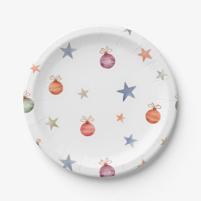 Plato De Papel Decoraciones de Navidad  (Anverso)