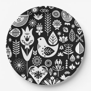 Plato De Papel Decoraciones navideñas nórdicas escandinavas