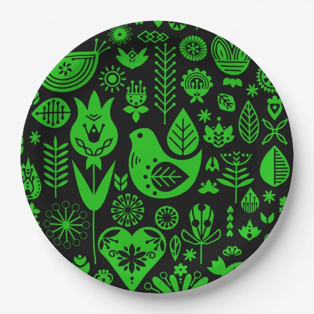 Plato De Papel Decoraciones navideñas nórdicas escandinavas (Anverso)