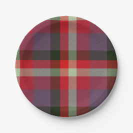 Plato De Papel Decorative Plaid