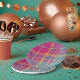 Plato De Papel  Decorative Plaid