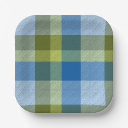 Plato De Papel  Decorative Plaid