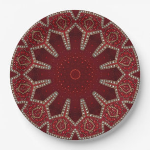 Plato de papel decorativo rojo
