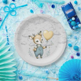 Plato De Papel Deer Baby Shower
