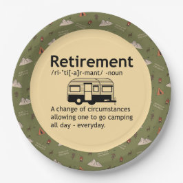 Plato De Papel Definición de retiro de camping