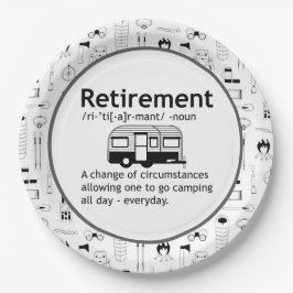 Plato De Papel Definición de retiro de camping