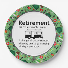 Plato De Papel Definición de retiro de camping