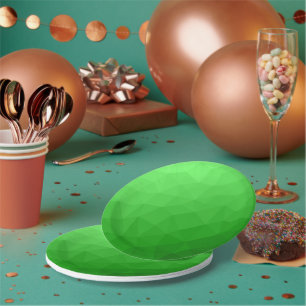 Plato De Papel Degradado verde claro malla geométrica patrón bril