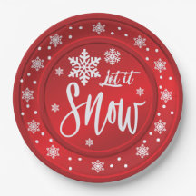 Dejar que los Navidades de nieve diseñen Plate
