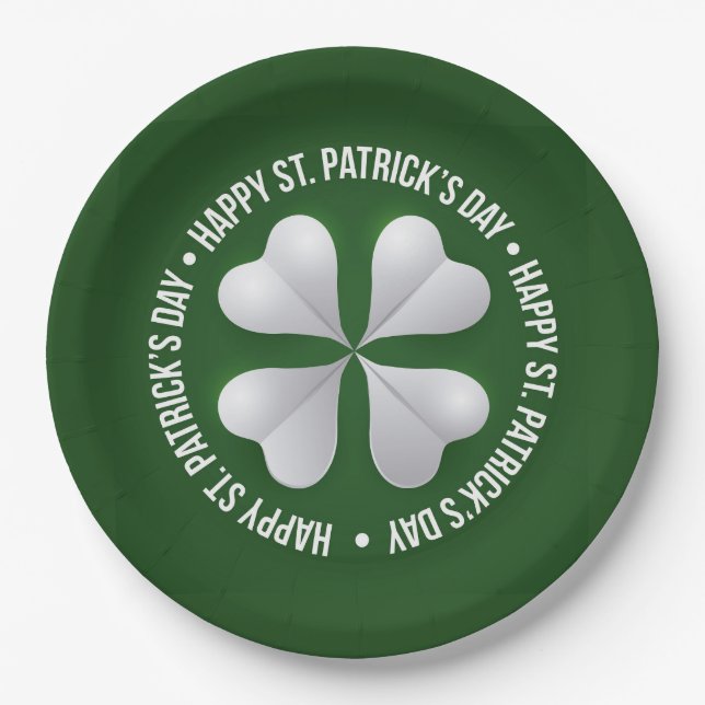Plato de papel del Día de San Patricio (Anverso)