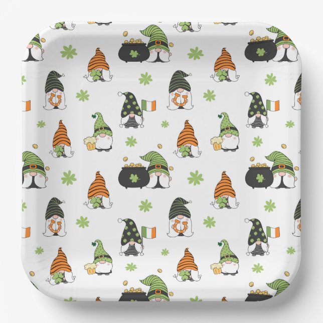 Plato de papel del Día de San Patricio (Anverso)