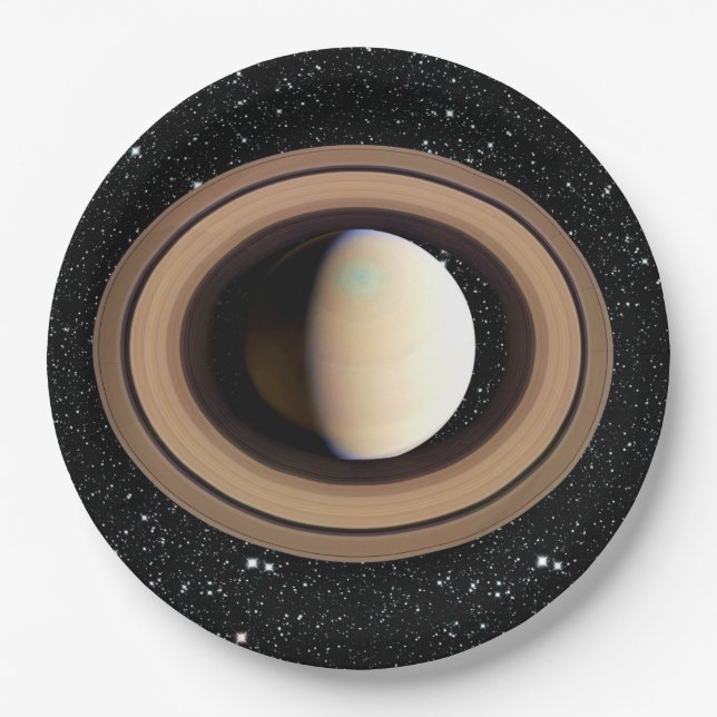 Plato De Papel ~~ del fondo de la estrella de SATURN del PLANETA (Anverso)