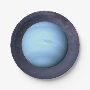 Plato de papel del planeta Neptuno
