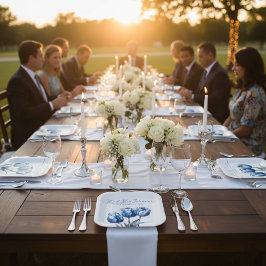 Plato De Papel Delft Blue Tulip, personalizado