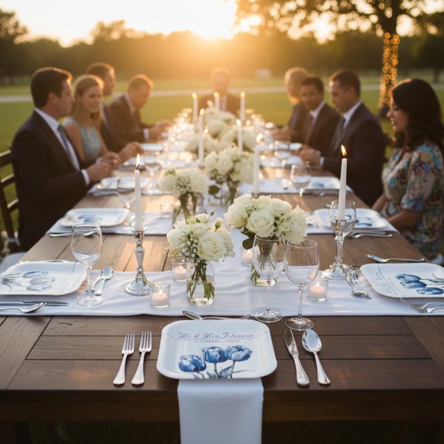 Plato De Papel Delft Blue Tulip, personalizado (Subido por el creador)