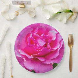 Plato De Papel Delicada rosa.